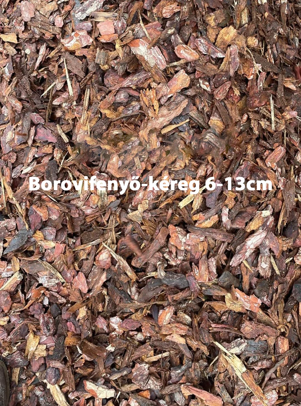Borovifenyő-kéreg 6–13 cm, köbméteres